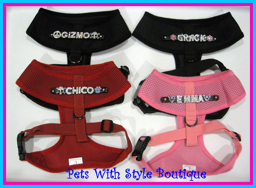 Bling Personalized Soft Mesh Harness 2
