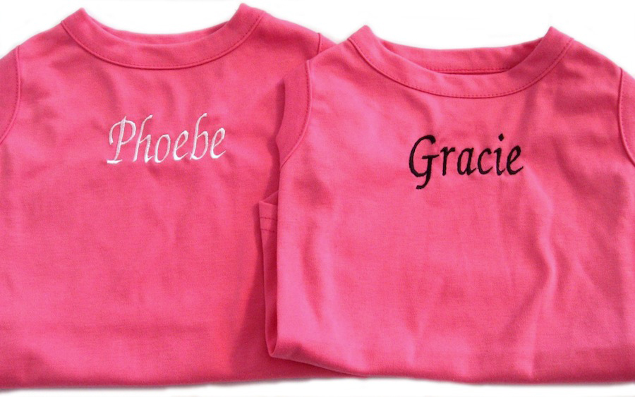 Personalized Dog Tanks Pink