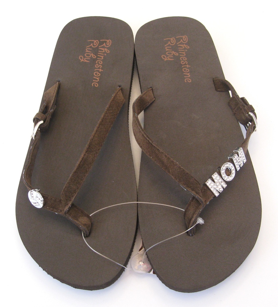 Personalized Flip Flops Brown Boho Chic, Mom's, Sororities, Mother's Day, Gift Idea, Prom, Teachers-Brown Personalized Flip Flops