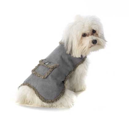 Heavy Duty Faux Suede Sherpa Lined Dog Coat-dog coat pet rageous designs faux suede sherpa lined