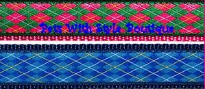 Preston Preppy Argyle Dog Collar Pink or Blue-Preston Preppy Argyle Dog collar Pink green blue