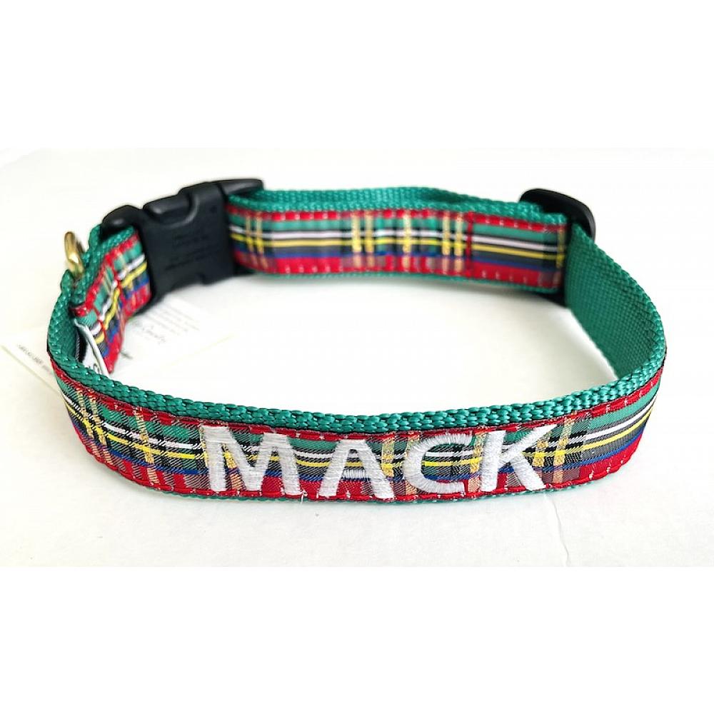 Personalized plaid best sale dog collars