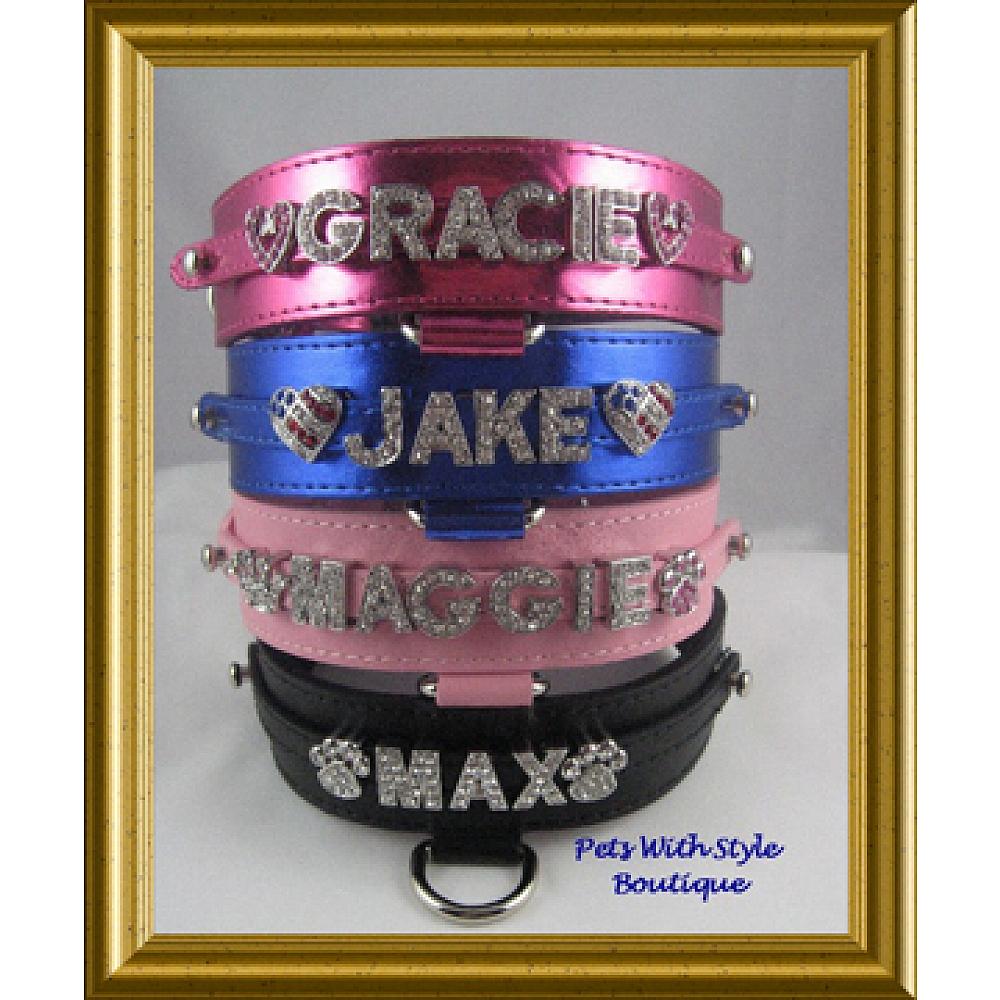 Custom bling outlet dog collar