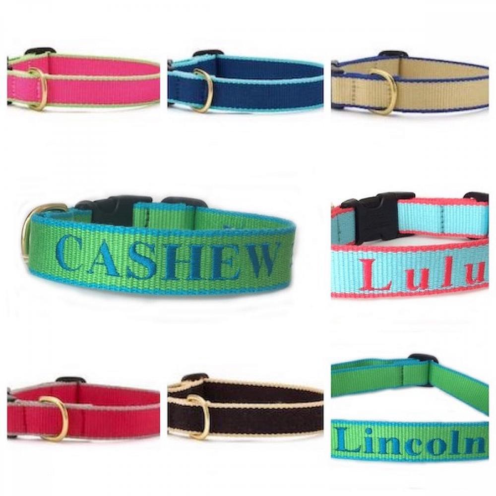 Personalized, Embroidered Dog Collars, Engraved Buckle Dog Collars