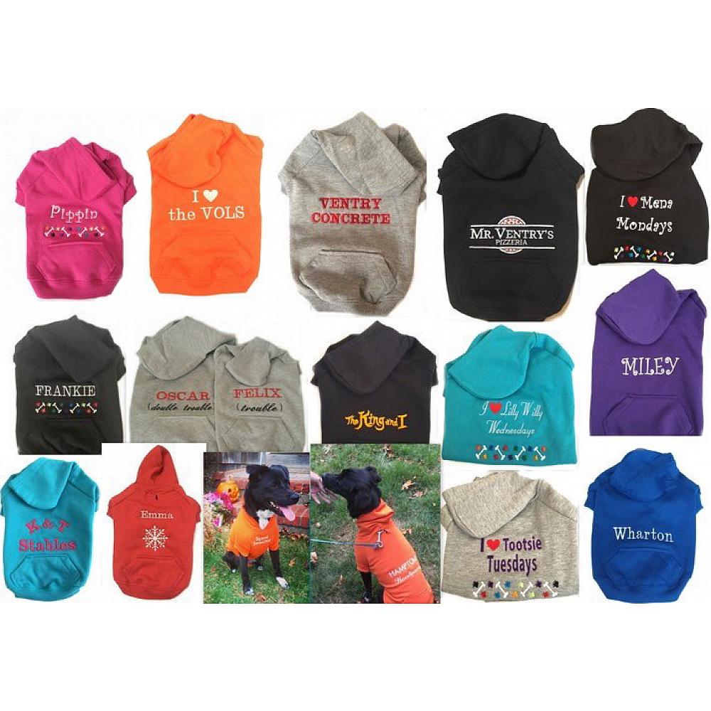 Custom Dog hoodie Personalized Embroidered Dog Sweatshirt Hoodie