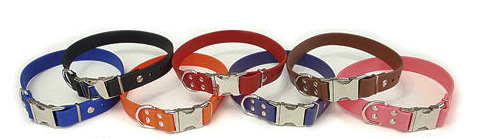 Waterproof Odorless All Weather Dog Collars by Auburn Leather Made in the USA