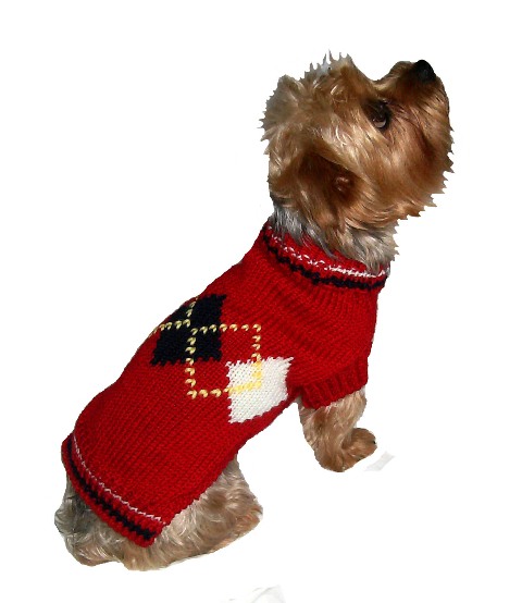 Argyle Knit Pet Sweaters Clothes for Pets 