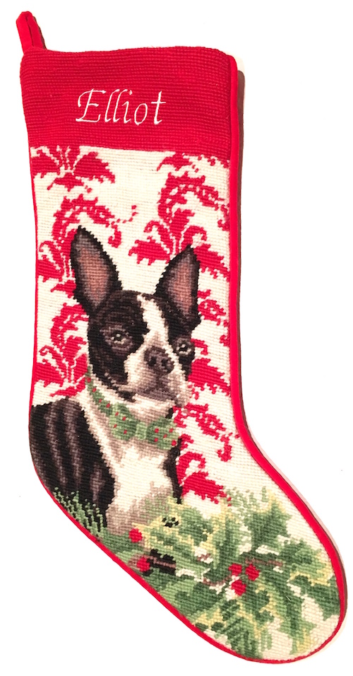 NP Stocking Boston Terrier Elliot