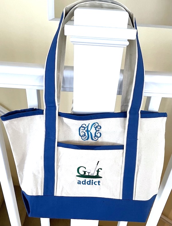 Personalized Monogrammed Tote Bag Heavy canvas
