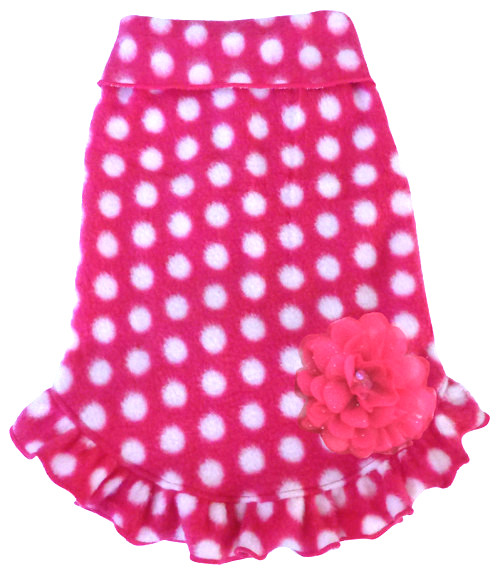 StretchFleece Pullover Hot Pink dot