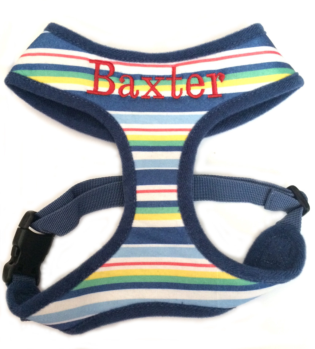 monogrammed dog harness