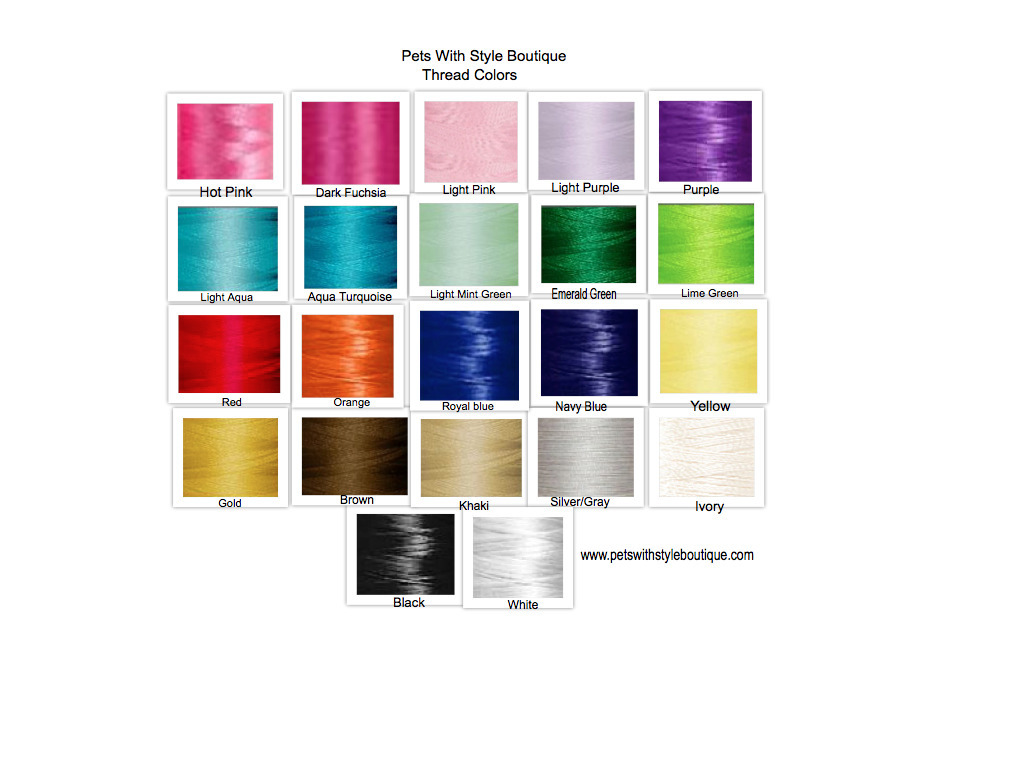 PWSB Thread color options