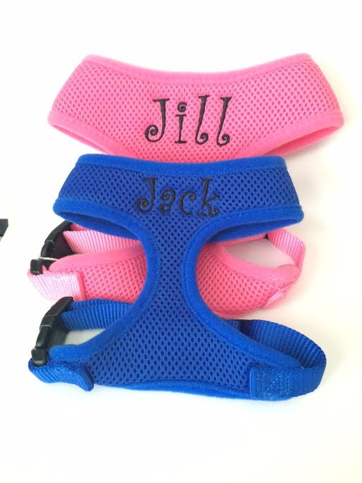 Best Seller Personalized Dog Harness Soft Breezy Mesh™ Custom Embroidered XS teacup - XL, Matching Leash Available for purchase, 4 Colors
