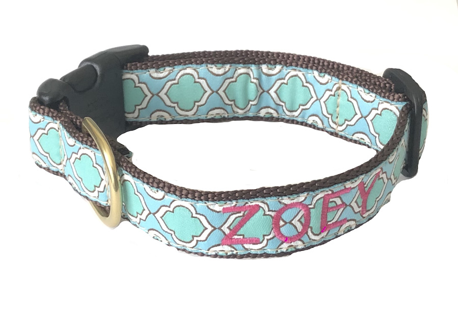 Best Seller Personalized UpCountry Designer Seaglass Dog Collar