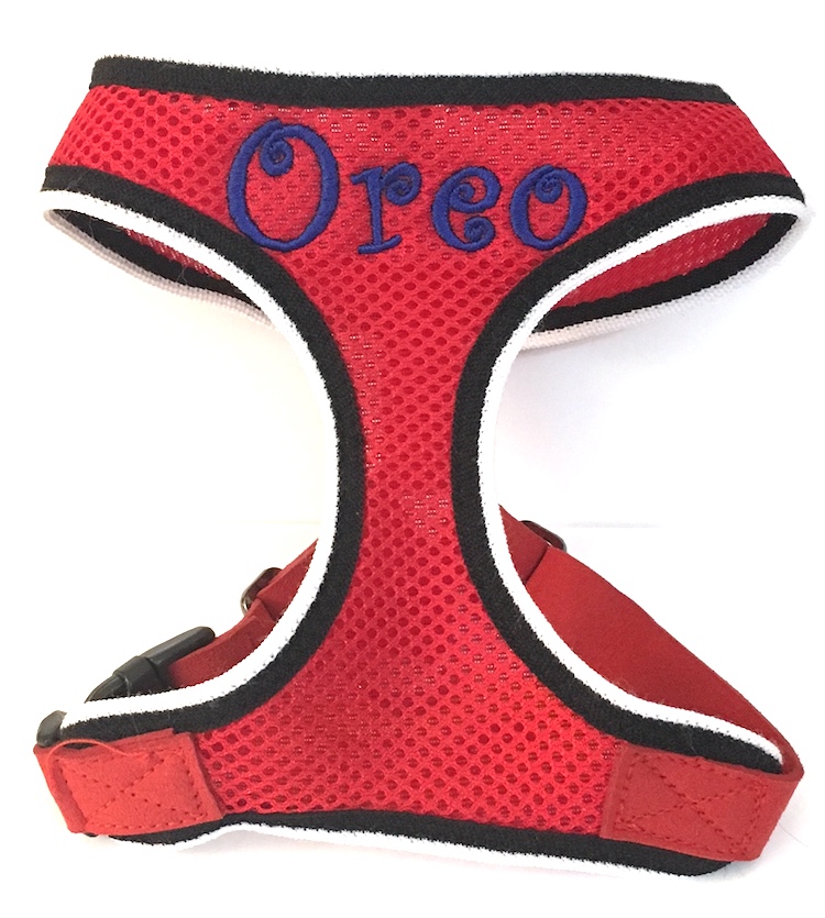 Gooby Sports Freedom Harness - Personalized with Custom Embroidered Name