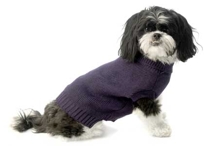 Best Seller Dog Sweater Classic Knit European cut - Plum Purple