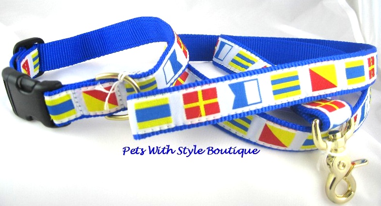 UpCountry Designer Flags Dog Collar & Leash