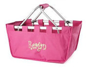 Best Seller Monogrammed Market Totes - Perfect for Teachers, market, Mom's, Grad's, Kids, Dorms, Pets, Crafts, Great Gift Idea -Collapsible for easy storage, Prints and Solids