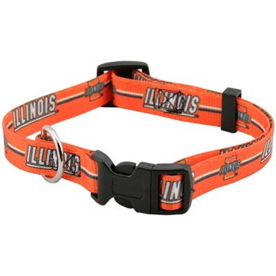 NCAA U of Illinois Fighting Illini Dog Collar Officially Licensed